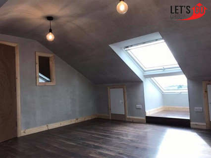 Grey Panelling Wall in Attic